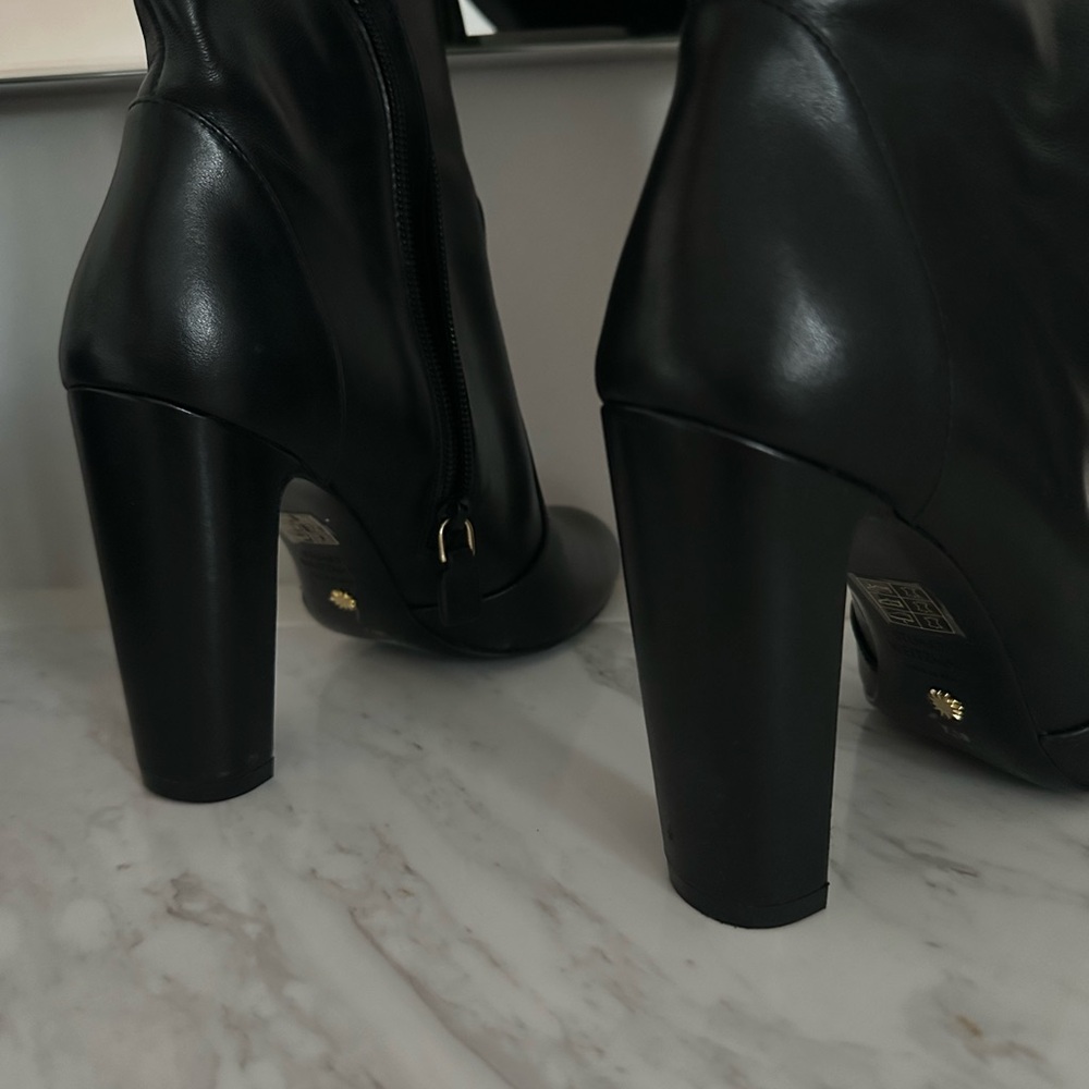 Stuart Weitzman Black below the knee Block Heel Boots - Picture 2 of 6